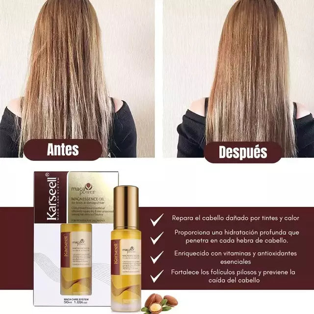 Karseell Aceite de Argán - Recupera el poder de un cabello sano.