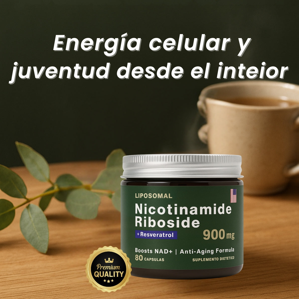 Cápsulas Juventud NAD+™ - Cada día más joven, cada día más fuerte.