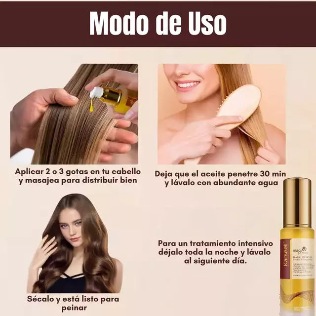 Karseell Aceite de Argán - Recupera el poder de un cabello sano.